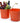 8-1/2" Tangerine Pail Wooden Handle / Case of 10 Pails