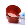 8" Red Galvanized Round Tub
