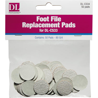 80-Grit Pedi Foot File Replacement Pads - 50-Pack by DL Pro