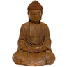 9" Japanese Sitting Zenjo Buddha Statue / Rust Patina by East-West Furnishings