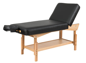 Adjustable Backrest Stationary Massage Table | Black - 30" Width | SC-2001 By Sierra Comfort