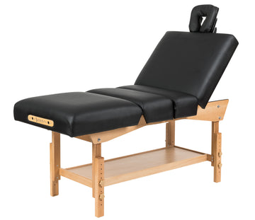 Adjustable 4-Section Stationary Massage Table | Black - 30" Width | SC-2002 by Sierra Comfort