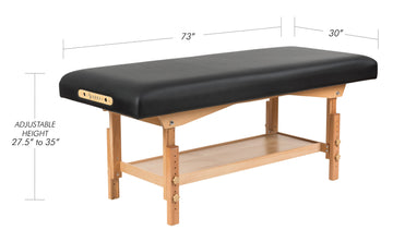 Stationary Massage Table | Black - 30" Width | SC-2000 By Sierra Comfort