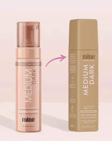 MineTan - Medium Dark Self Tan Mousse / 6.7 oz. - 200 mL.