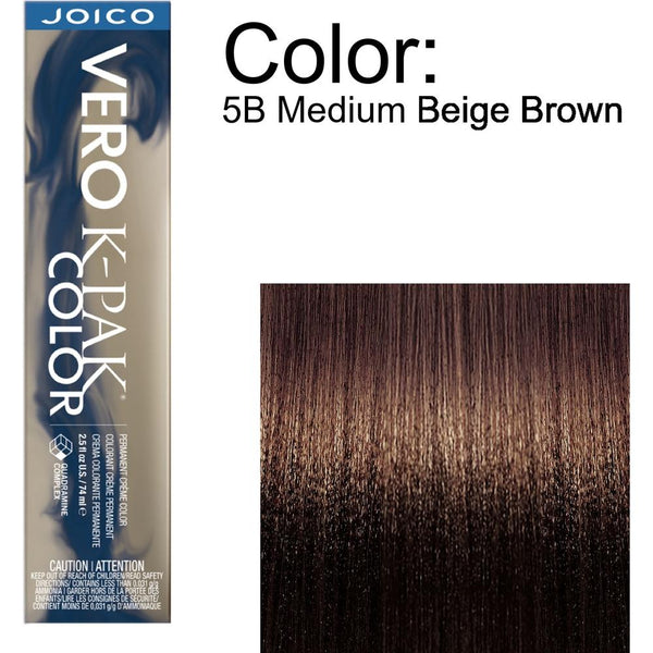 Joico Vero K-PAK Permanent Creme Color - 5B Medium Beige Brown
