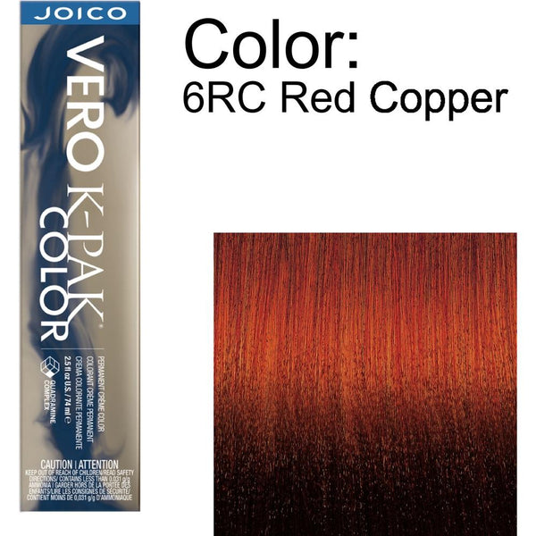 Joico Vero K-PAK Permanent Creme Color - 6RC Red Copper / 2.5 oz