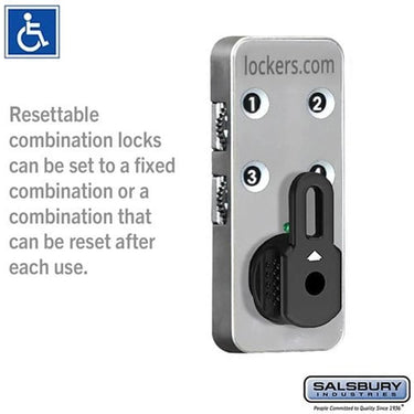 ADA Premier Resettable Combination Lock by Salsbury – Silver by Salsbury