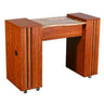 Adelle Manicure Table - Half Marble Top by Deco Salon Furniture