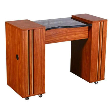 Adelle Manicure Table - Half Marble Top by Deco Salon Furniture