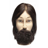 Aiden Male 100% Human Hair Mannequin Head with Textured Beard by Diane Mannequins