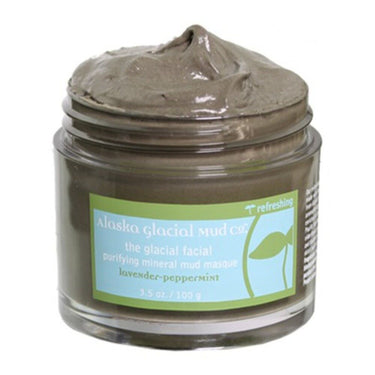 Alaska Glacial Facial Purifying Mineral Mud Masque - Refreshing Lavender & Peppermint - 100% Natural / Retail Size - 3.5 oz. / Case of 4 by Alaska Glacial Mud Co.