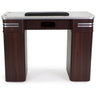 Alivia Single Manicure Table with Marble Top / With Built-In Vent Hookup by HANS Equipment