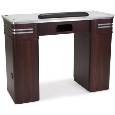 Alivia Single Manicure Table with Marble Top / With Built-In Vent Hookup by HANS Equipment