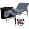 Alliance Aluminum Portable Massage Table / with Tilt Backrest / Essential Package / Includes Table, Aero-Cel Face Rest, Semi-Round Bolster, Carry Case by Oakworks