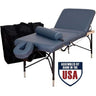 Alliance Aluminum Portable Massage Table / with Tilt Backrest / Professional Package / Includes Table, Boiance Face Rest, Semi-Round Bolster, Carry Case, Arm Hammock by Oakworks