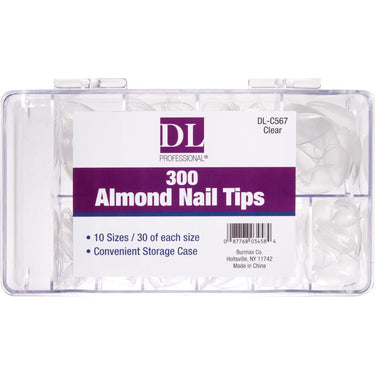 Almond Nail Tips Kit - Clear by DL Pro