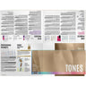 Aloxxi Tones Demi-Permanent Colour - Paper Swatch Chart