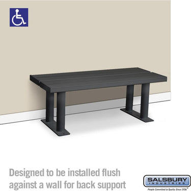 Aluminum ADA Locker Bench - 42-inch Wide by Salsbury – Black by Salsbury (view 2)