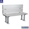Aluminum ADA Locker Bench with back support - 48-inch Wide by Salsbury – Silver by Salsbury