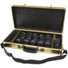 Aluminum Barber Tool Case With Gold Trim / 11"H x 22"W x 4"D by Scalpmaster