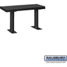 Aluminum Locker Bench - 36-inch Wide - 14-inch Deep by Salsbury – Black – Bolt Mounted by Salsbury