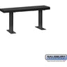 Aluminum Locker Bench - 48-inch Wide - 10-inch Deep by Salsbury – Black – Bolt Mounted by Salsbury