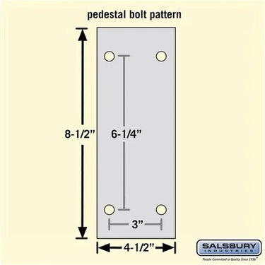 Aluminum Locker Bench - 48-inch Wide - 10-inch Deep by Salsbury – Black – Bolt Mounted by Salsbury (view 2)