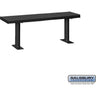 Aluminum Locker Bench - 60-inch Wide - 14-inch Deep by Salsbury – Black – Bolt Mounted by Salsbury