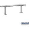 Aluminum Locker Bench - 72-inch Wide - 10-inch Deep by Salsbury – Silver – Bolt Mounted by Salsbury