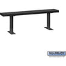 Aluminum Locker Bench - 72-inch Wide - 10-inch Deep by Salsbury – Black – Bolt Mounted by Salsbury