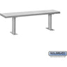 Aluminum Locker Bench - 72-inch Wide - 14-inch Deep by Salsbury – Silver – Bolt Mounted by Salsbury