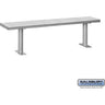 Aluminum Locker Bench - 84-inch Wide - 14-inch Deep by Salsbury – Silver – Bolt Mounted by Salsbury