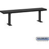 Aluminum Locker Bench - 84-inch Wide - 14-inch Deep by Salsbury – Black – Bolt Mounted by Salsbury