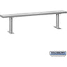 Aluminum Locker Bench - 96-inch Wide - 10-inch Deep by Salsbury – Silver – Bolt Mounted by Salsbury