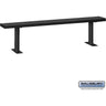 Aluminum Locker Bench - 96-inch Wide - 10-inch Deep by Salsbury – Black – Bolt Mounted by Salsbury
