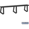 Aluminum Locker Bench - 96-inch Wide - 10-inch Deep - Free-Standing by Salsbury – Black – Free-Standing by Salsbury
