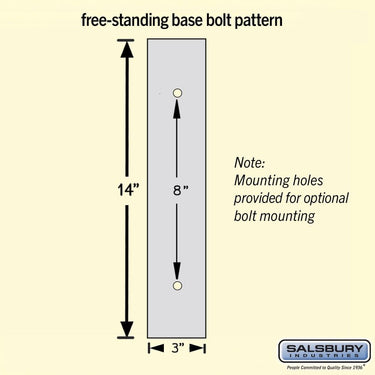 Aluminum Locker Bench - 96-inch Wide - 10-inch Deep - Free-Standing by Salsbury – Black – Free-Standing by Salsbury (view 2)