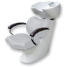 Alvida Backwash Unit with Wood Armrests / White