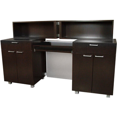 Amati Galileo Reception Desk / 74"W x 24"D x 42"H / 50 Color Choices / Made to Order - Ships in 8-9 Weeks by Collins