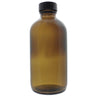 Amber Boston Round Glass Bottle - 16 oz. / Case of 60 by DL Pro