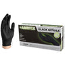 Ammex Black Medical Nitrile Exam Latex-Free PF Disposable Gloves | 4 mil Thick | Sizes S-XL | 100 Gloves/Box; 10 Boxes/Case = Case of 1,000 by Ammex