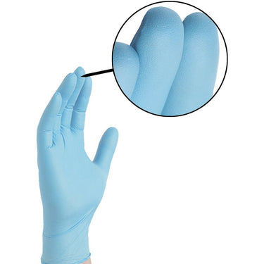 Ammex Blue Nitrile Exam Latex-Free PF Disposable Gloves | 4 mil Thick | Sizes S-XL | 100 Gloves/Box; 10 Boxes/Case = Case of 1,000 by Ammex