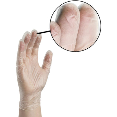 Ammex GPX3 Clear Vinyl Industrial Latex Free Disposable Gloves | Sizes S-XL | 100 Gloves/Box; 10 Boxes/Case = Case of 1,000 by Ammex