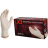 Ammex LX3 Ivory Latex Industrial Powder Free Disposable Gloves | 3 mil Thick | Sizes S-XL | 100 Gloves/Box; 10 Boxes/Case = Case of 1,000 by Ammex