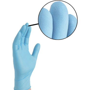 Ammex X3 Blue Nitrile Industrial Latex-Free PF Disposable Gloves | 3 mil Thick | Sizes S-XXL | 100 Gloves/Box; 10 Boxes/Case = Case of 1,000 by Ammex
