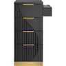 Anais Styling Station Side Cabinet / Black by Deco Salon Furniture