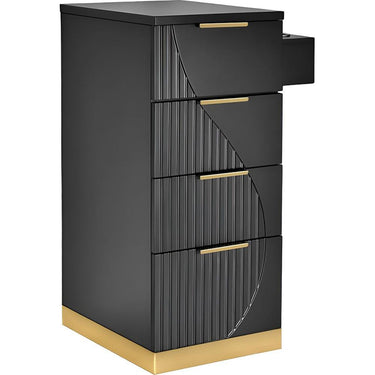Anais Styling Station Side Cabinet / Black by Deco Salon Furniture
