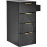 Anais Wall-Mount Styling Station Cabinet / Black by Deco Salon Furniture
