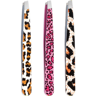 Animal Print Tweezers in a Display / 24 Pieces by Satin Edge Spa Tools