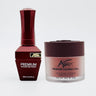 Aora 2-in-1 Set: Gel Polish 0.6 oz. + Dip/Acrylic Powder 2 oz. -#50 - Blood Red
